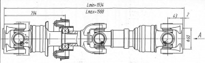 ВАЛ КАРДАННЫЙ   4308-2201006-74      Lmin -   2201